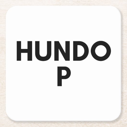 Hundertstel Rechteckiger Pappuntersetzer (Vorderseite)