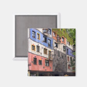 Hundertwasser im Wiener Foto Magnet (Vorderseite/Rückseite)