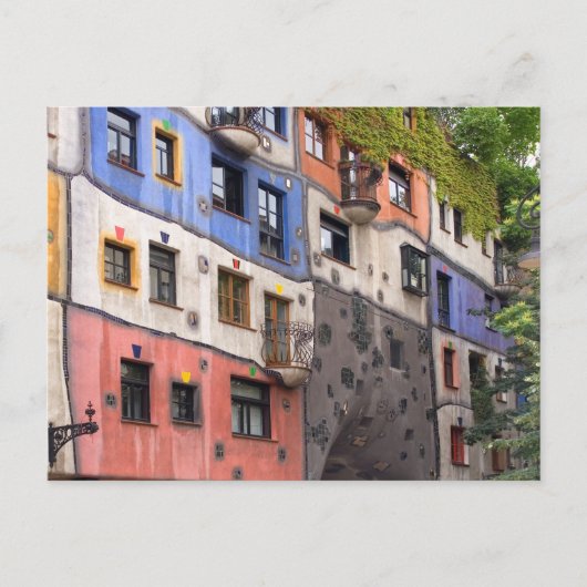 Hundertwasser im Wiener Foto Postkarte (Vorderseite)