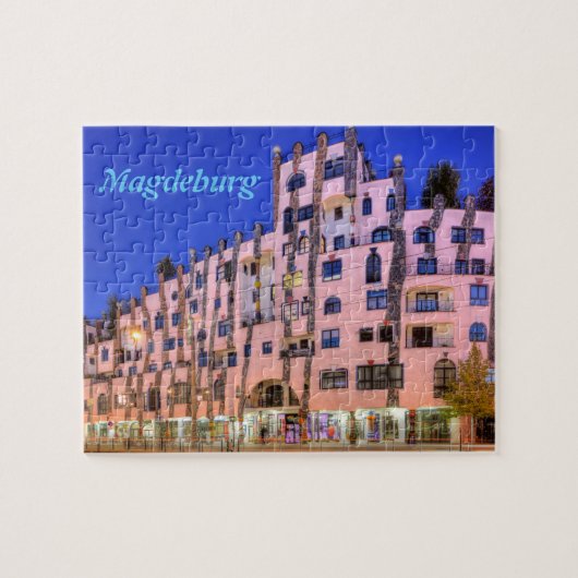 Hundertwasser in Magdeburg-Foto Puzzle (Horizontal)