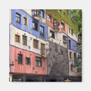 Hundertwasser in Wien-Foto Magnet