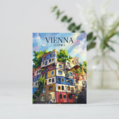 Hundertwasserhaus Österreich Postkarte (Stehend Vorderseite)