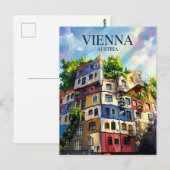 Hundertwasserhaus Österreich Postkarte (Vorne/Hinten)