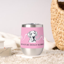 Hundesalon-Signatur-Sabber-Trinkgefäß