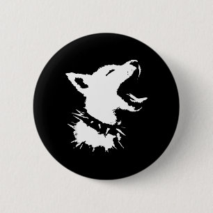 Hundeschädel-Punk Y2k Süßer Gruseliger Welpe Goth Button