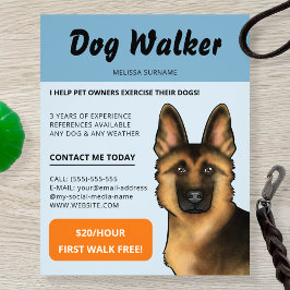 Hundeschäfte Hund Walker Hundeschlittendienst Flyer
