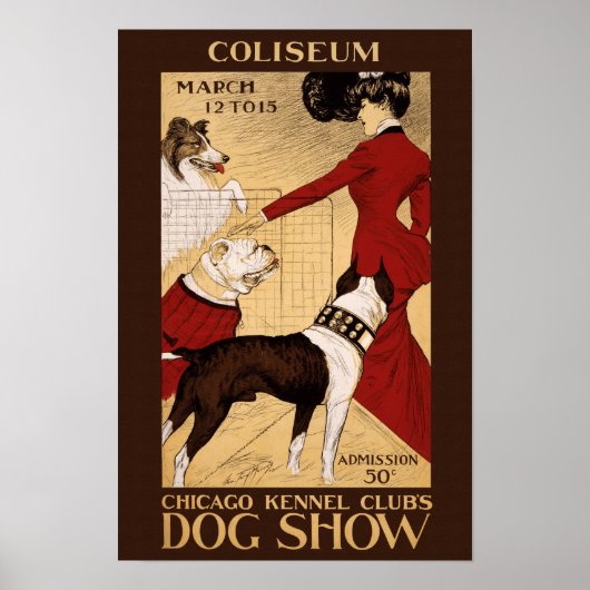 Hundeschau, 1902. Vintage Werbung Poster (Vorne)