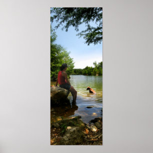 Hundeschau am Ladybird Lake - Austin Texas Poster