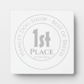 Hundeschau - Beste der Rasse 1. Preis Trophäe Awar Fotoplatte (Vorderseite)