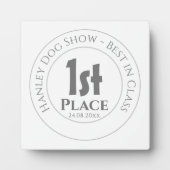 Hundeschau - Beste in Klasse 1 Preis Trophäe Award Fotoplatte (Vorderseite)