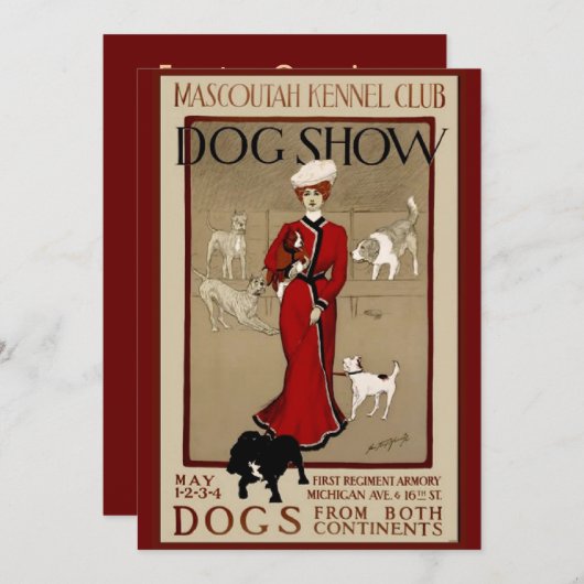 Hundeschau Einladung (Vorne/Hinten)