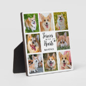 Hundeschema für immer in unserem Herz-Foto Custom  Fotoplatte (Vorderseite)