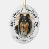 Hundeschema für immer in unserem Herzen Foto Hörpf Keramik Ornament (Rechts)