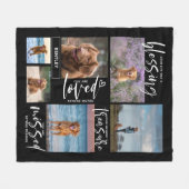 Hundeschema-Geschenk - Pet-Loss Name 6 Foto Keepak Fleecedecke (Vorderseite (Horizontal))