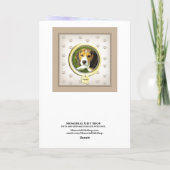 Hundeschema mit Rainbow Bridge-Gedicht-Karte Karte (Rückseite)