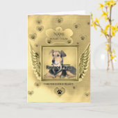 Hundeschema mit Rainbow Bridge-Gedicht-Karte Karte (Gelbe Blume)