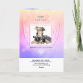 Hundeschema mit Rainbow Bridge-Gedicht-Karte Karte (Rückseite)