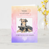 Hundeschema mit Rainbow Bridge-Gedicht-Karte Karte (Gelbe Blume)