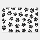 Hundeschema Muster auf Rose Gold Schwarz und Weiß Geschenkpapier Set (Vorderseite 2)