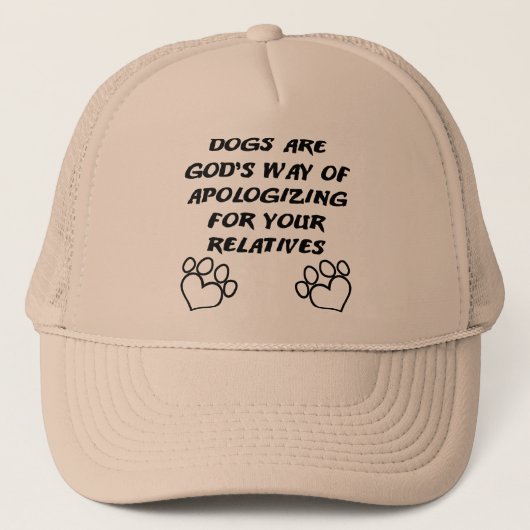 Hundeschenk von Gott Funny Ball Cap Hat Truckerkappe (Vorderseite)