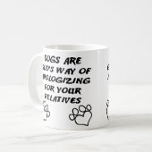 Hundeschenk von Gott Funny Mug oder Reisemugge Kaffeetasse (Vorderseite Links)