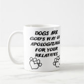 Hundeschenk von Gott Funny Mug oder Reisemugge Kaffeetasse (Links)