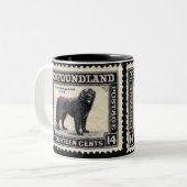 Hundeschenke für Neufundland Zweifarbige Tasse (Vorderseite Links)