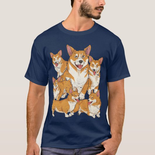 Hundeschenkenliebhaber Welsh Corgi Junge T-Shirt (Vorderseite)