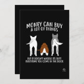 Hundeschenkgeschenk Dankeskarte (Vorne/Hinten)