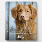 Hundeschenkgutschrift - Pet Loss Keepake- Hund-Bei Fotoplatte (Vorderseite)