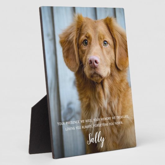 Hundeschenkgutschrift - Pet Loss Keepake- Hund-Bei Fotoplatte (Seite)