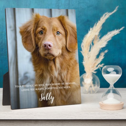 Hundeschenkgutschrift - Pet Loss Keepake- Hund-Bei Fotoplatte (Seite)