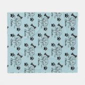 Hundeschleuderung mit Namenspatzen für Hundefreund Fleecedecke (Vorderseite (Horizontal))