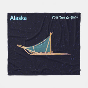 Hundeschlitten - Alaska Fleecedecke