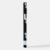 Hundeschlitten, blaue Pfauen, weiße Herzen, Ihr Na iPhone Hülle (Rechte Seite)