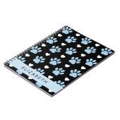 Hundeschlitten, blaue Pfauen, weiße Herzen, Ihr Na Notizblock (Linke Seite)