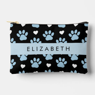 Hundeschlitten, blaue Pfauen, weiße Herzen, Ihr Na Zubehörtasche