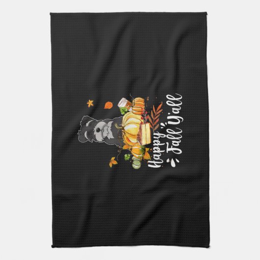 Hundeschlitten Erntedank Geschirrtuch (Vertikal)