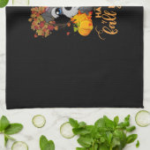 Hundeschlitten Erntedank Geschirrtuch (Gefaltet)