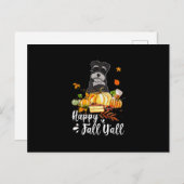 Hundeschlitten Erntedank Postkarte (Vorne/Hinten)