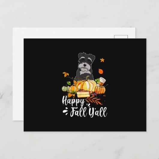 Hundeschlitten Erntedank Postkarte (Vorne/Hinten)