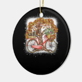 Hundeschlitten Herbst Herbst Rad Funny Dackel Haus Keramik Ornament (Links)