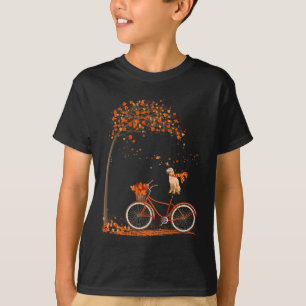 Hundeschlitten Herbst Herbstspass Spaß Golden Retr T-Shirt
