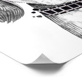 Hundeschlitten Kinderzimmer drucken | Dog Print Poster (Ecke)