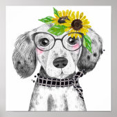 Hundeschlitten Kinderzimmer drucken | Dog Print Poster (Vorne)