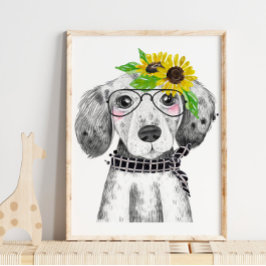 Hundeschlitten Kinderzimmer drucken | Dog Print Poster