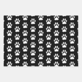 Hundeschlitten Knochen Hund liebt Schwarz-Weiß-Mus Geschenkpapier Set (Vorderseite)