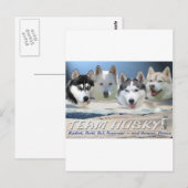 Hundeschlitten Postkarte (Vorne/Hinten)