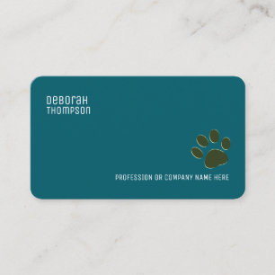 Hundeschlitten Schwarz-aquamarin-Blau-Tier Visitenkarte