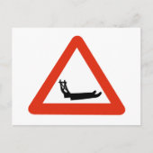 Hundeschlitten überqueren, Verkehrszeichen, Grönla Postkarte (Vorderseite)